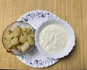 Fried Potatoes with Curd