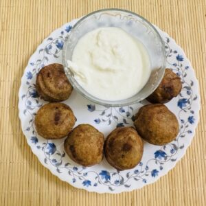 Kuttu Patato Balls with curd